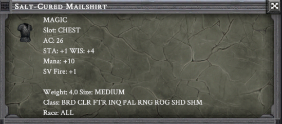 SALT-CURED MAILSHIRT in-game item card